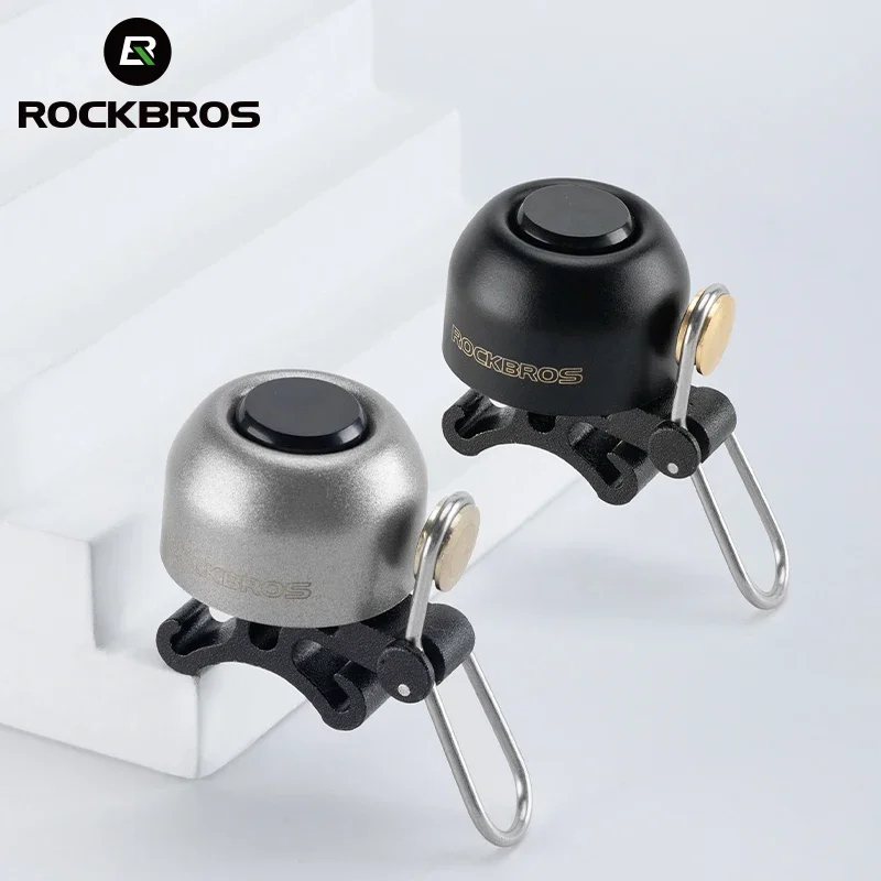 

ROCKBROS Bicycle Bell Safety Warning Bike Horn MTB Handlebar Bike Bell Copper Alloy Road Bicycle Horn Anti-theft Cycling Alarm