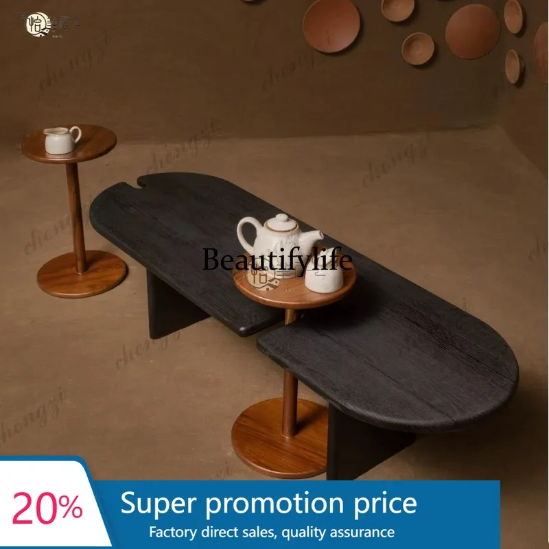 PPP Medieval solid wood coffee table designer creative homestay tea table small side table
