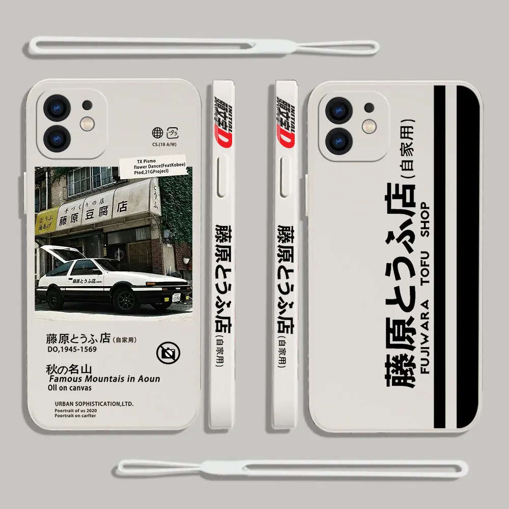 Anime Initial D Phone Case For Samsung Galaxy S24 S23 S22 S21 S20 Ultra Plus FE S10 S9 Note 20 10 Plus Silicone Cover