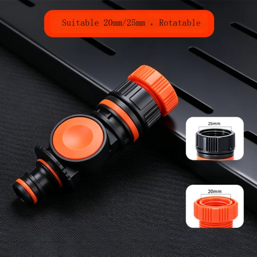 Quick Connect Adapter for Garden Hoses and Indoor Water Sources Featuring Stable Grip and Rotational Flexibility