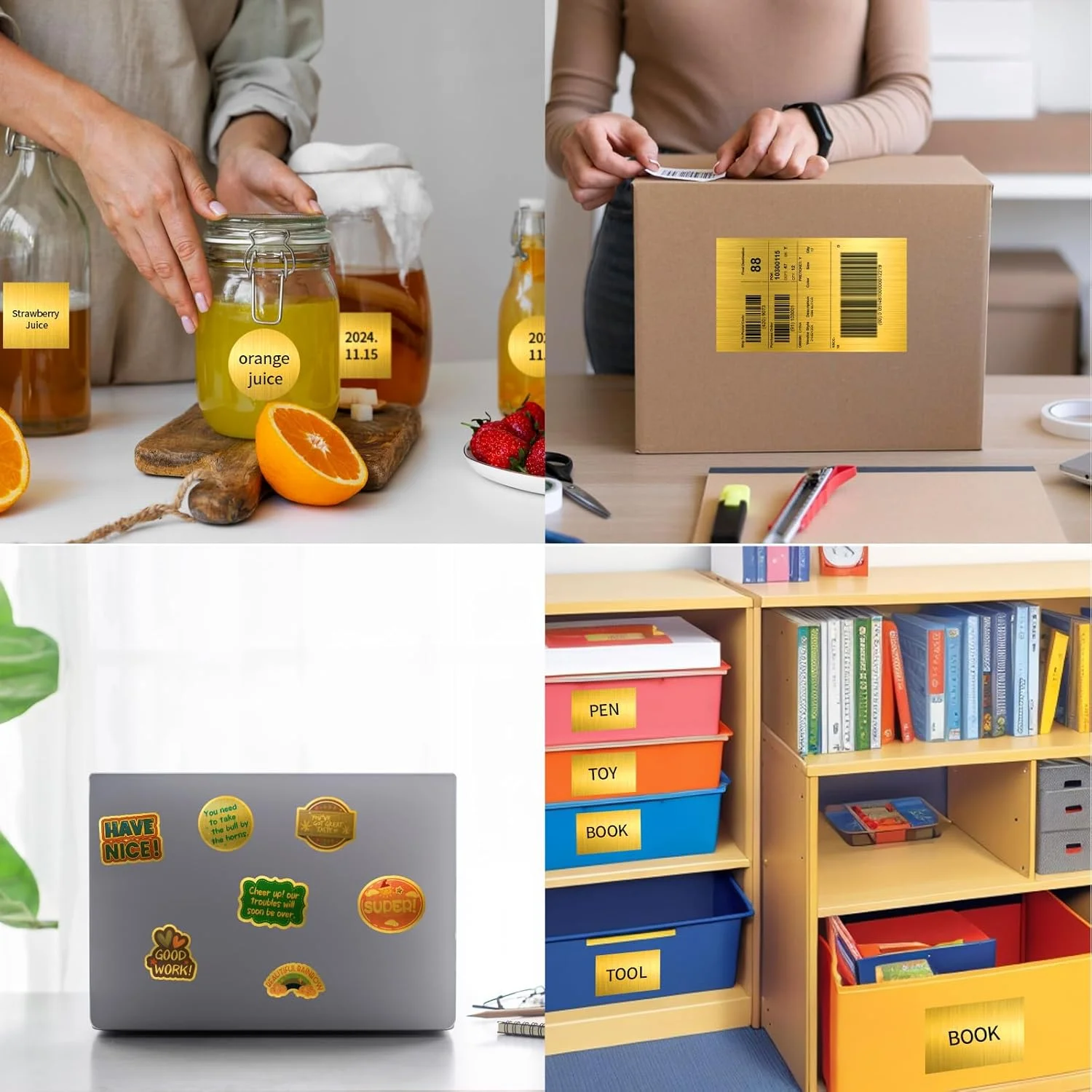 20 ورقة من ورق الفينيل الذهبي المصقول مقاس A4 قابل للطباعة بالليزر فقط ورق ملصقات ذهبي ثلاثي الأبعاد مقاوم للماء #5