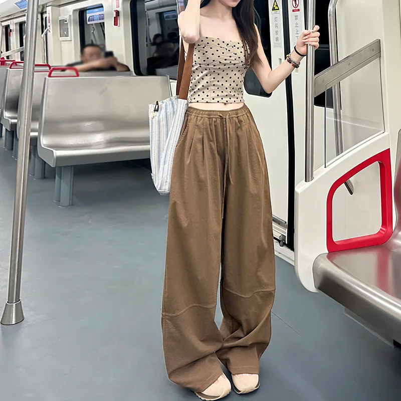 Pantalon à jambes larges pour femme, vêtement de nuit rembourré en peluche, taille élastique, doublure polaire, Softshell, confortable, hiver