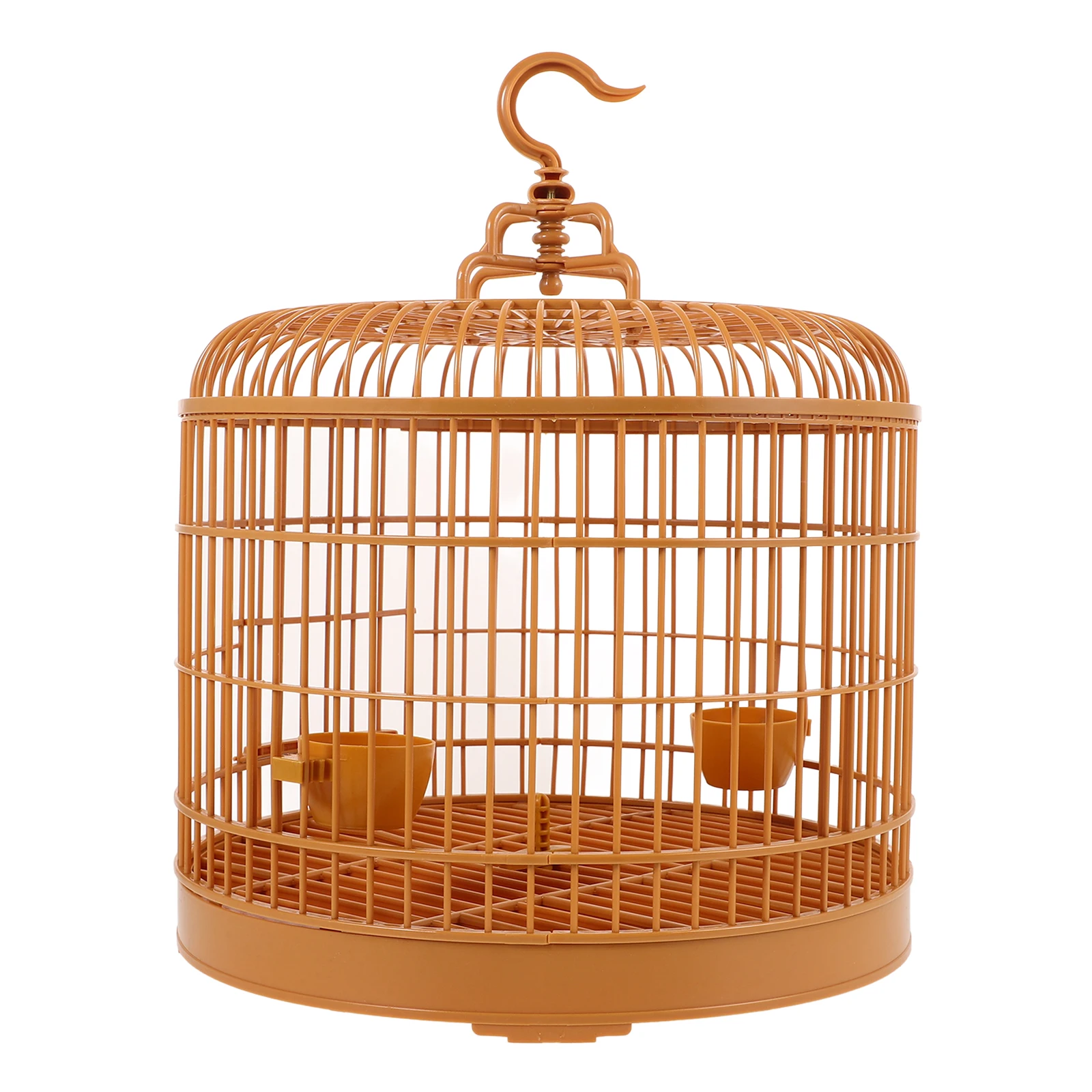 

Round Bird Cage Decorative Hanging for Small Animals Accessories Travel Vintage Plastic Birdcages Safe Stylish Large Comfortable