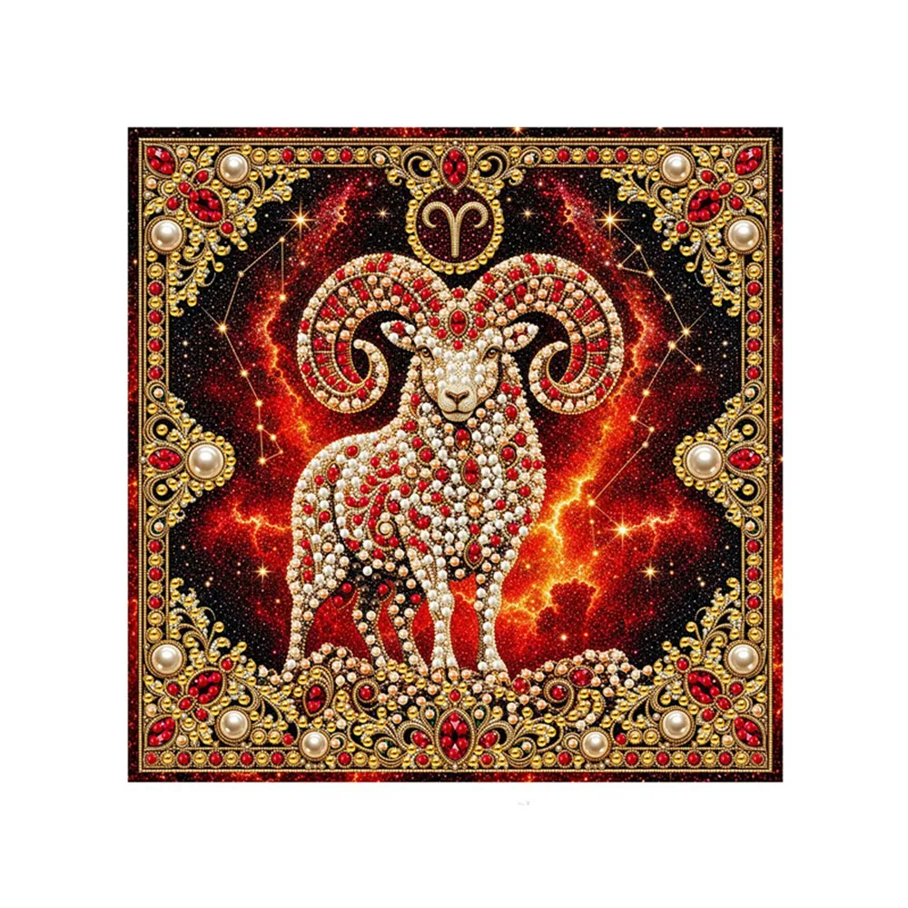 DIY Diamond Painting 12 Zodiac Signs 5D Crystal Painting Kits For Adults Rhinestone Embroidery Home Decor Holiday Present