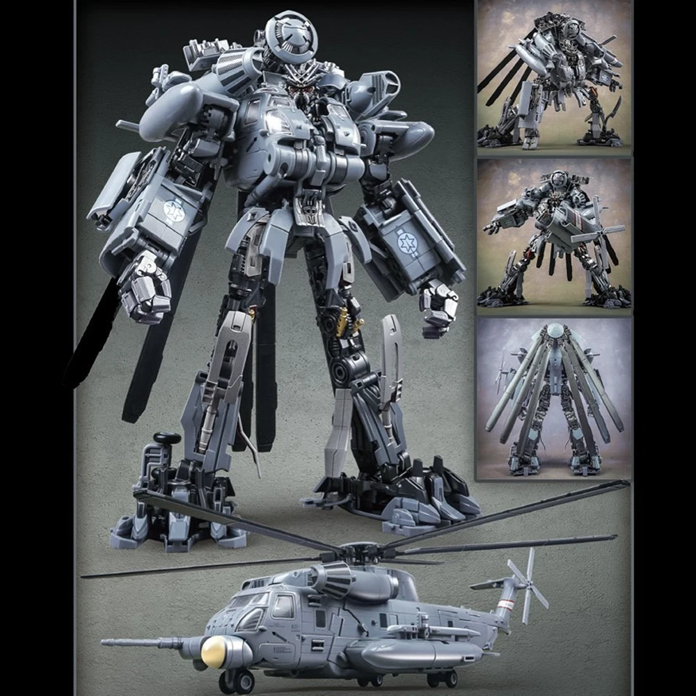 Transformation Toys WJ Blackout SS08 Vertigo Helicopter M05 Hide Shadow Alloy Model Action Figure Deformation Robot Black Apple