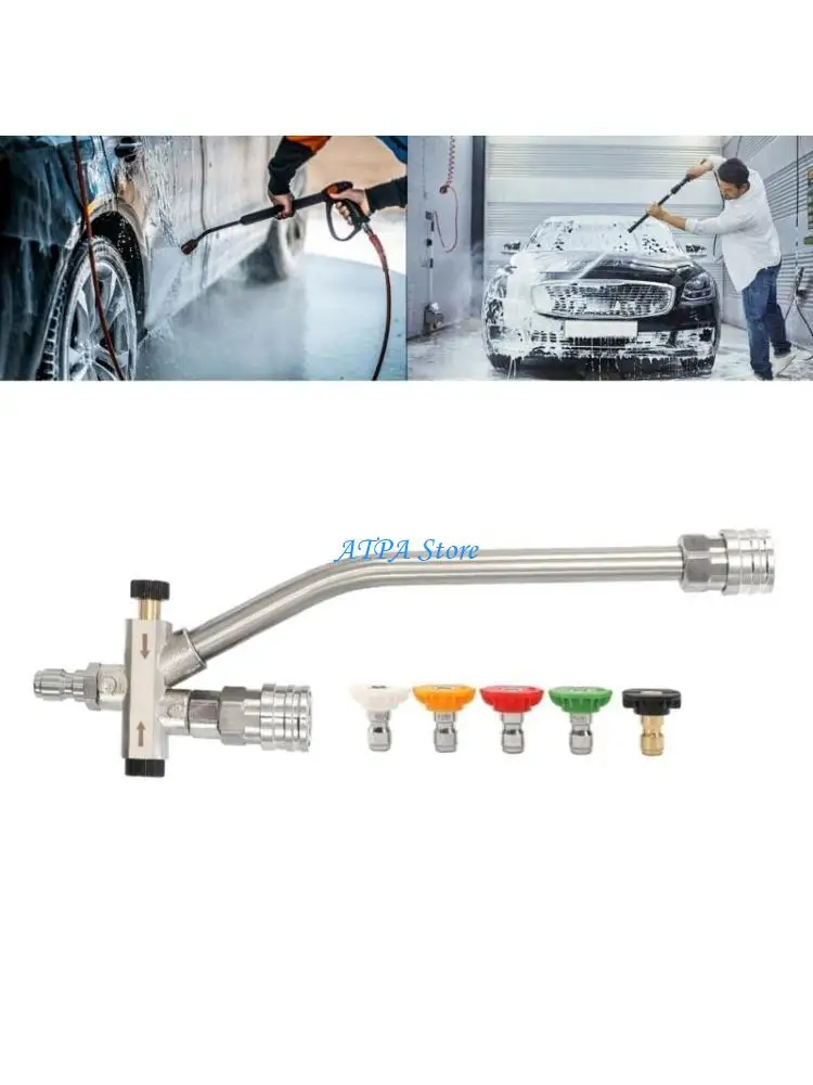 

U13C 1/4" High Pressure Washer Guns 6000PSI Car Wash Foam Short Wand Nozzle Set