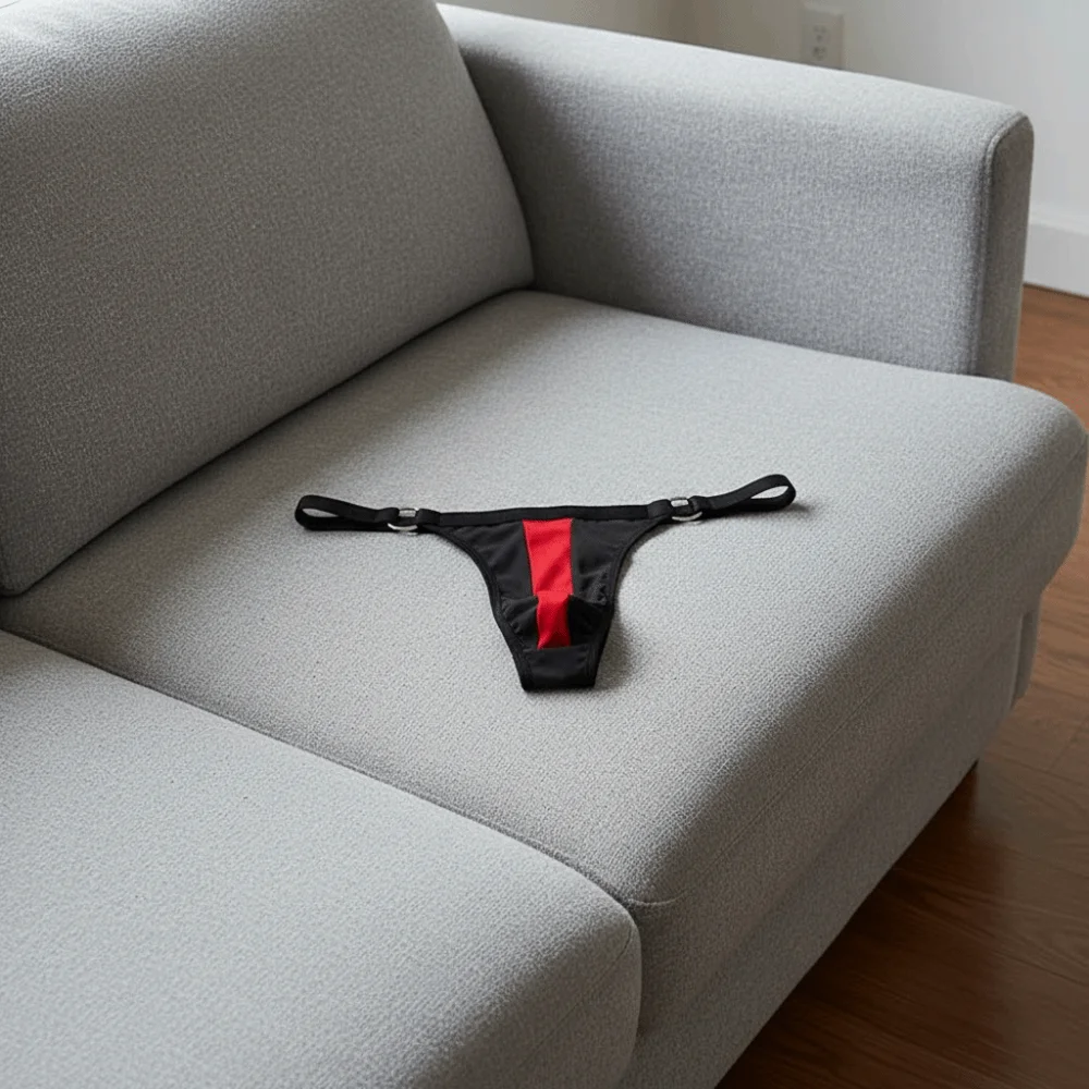 Transparent Men's Thin Thong Circular Ring Splicing Hollow Out Men Underwear Low Waist Thin Strip Triangle Panties