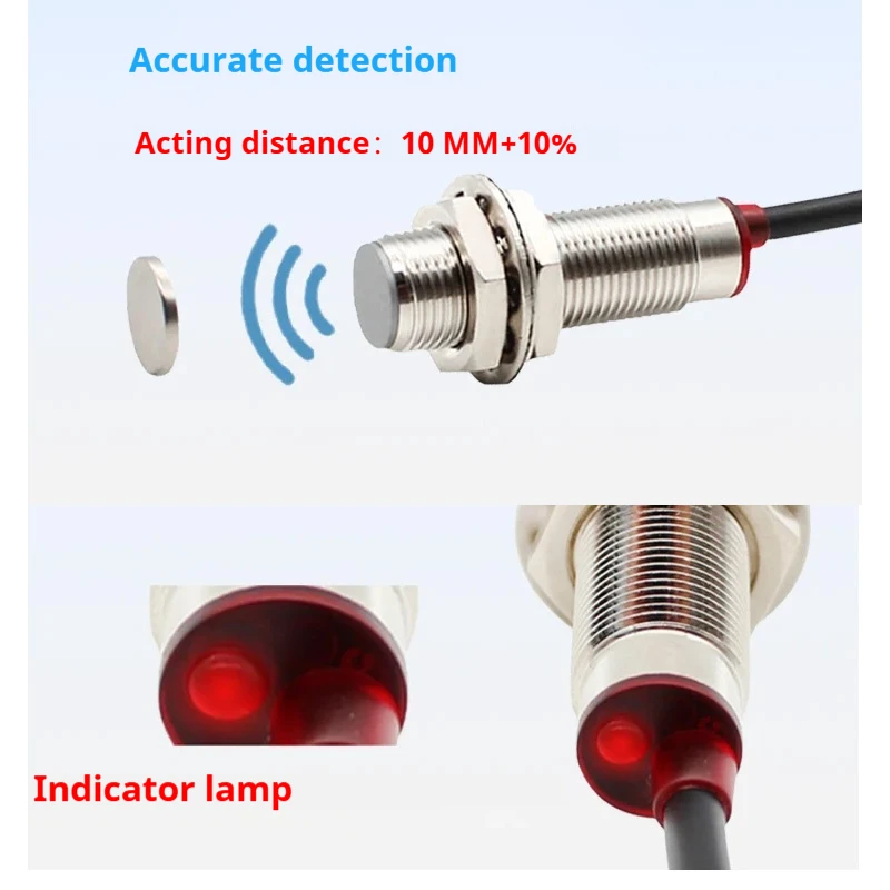 قاعة الاستشعار NJK-5002C 5002A 5002B 5002D M12 الاستشعار المغناطيسي القرب التبديل التعريفي المغناطيس NPN PNP NO NC