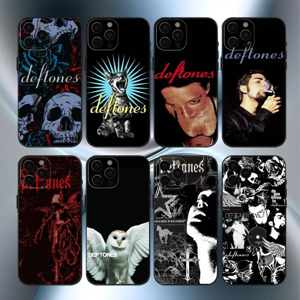 

Band D-Deftones Phone Case For iPhone17,16,15,14,13,12,11 Plus,Pro Max Soft Black Cover