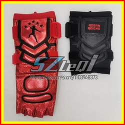 Premium Red Gold Motorcycle Gloves Set For Roman Reigns With Sponge Gloves Weight Lifting Wrestling Outdoor Sports Gauntlet Sets