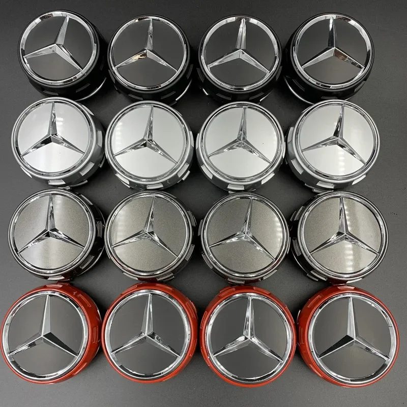 4PCS 75mm NEW Car Wheel Center Hub Caps Cover for Mercedes Benz B/C/E/S Class A Class C200L GLC GLK CLA W166 W163 W221