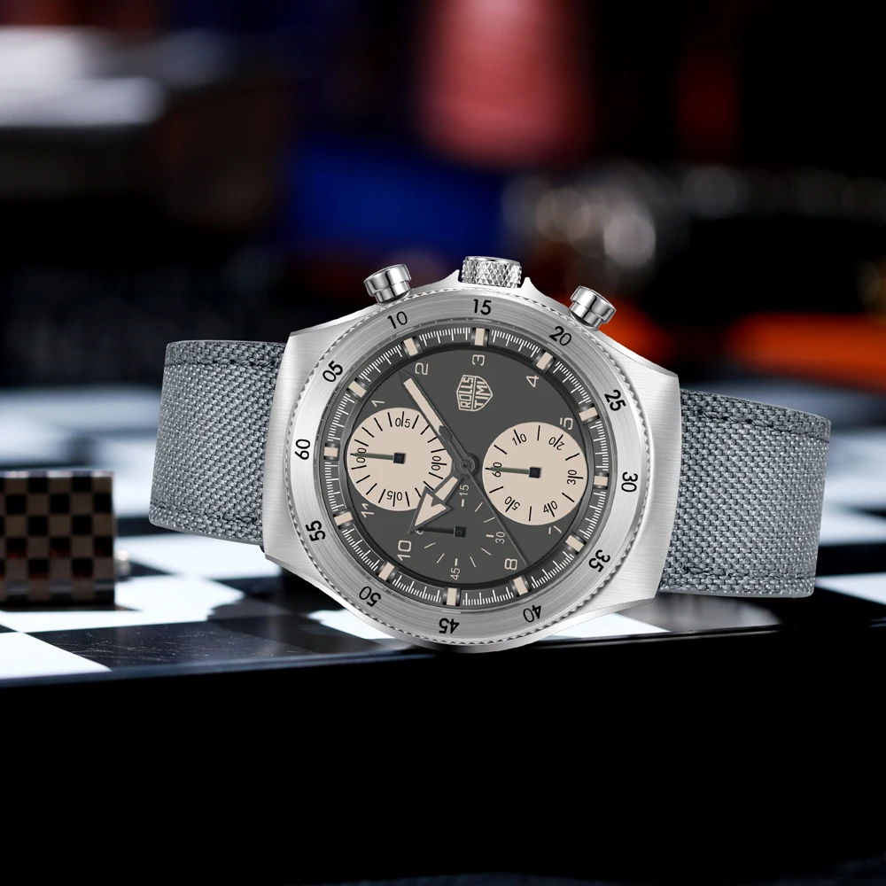 2025 جديد Rollstimi ساعات رجالي مقاوم للماء ساعة كوارتز بكرونوغراف للرجال هدية الياقوت مرآة الفولاذ المقاوم للصدأ ساعة اليد