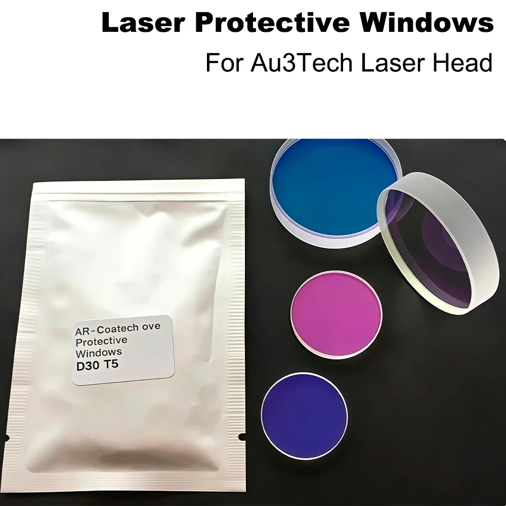 Fiber Laser Protective Lens 20x3 30x4 30x5mm for Au3Tech HW960 A200E A260E A100M A200MS Laser Head