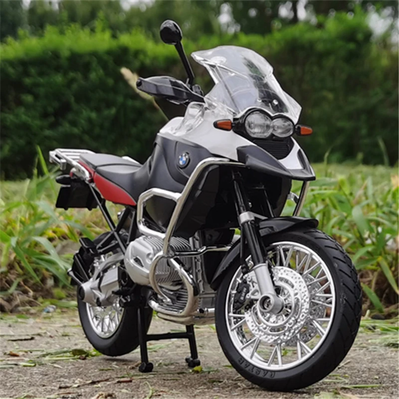 1/9 BMW R1200GS Cross-country Motorcycles Model Diecasts Metal Simulation Street Competitive Motorcycles Collection With Bracket