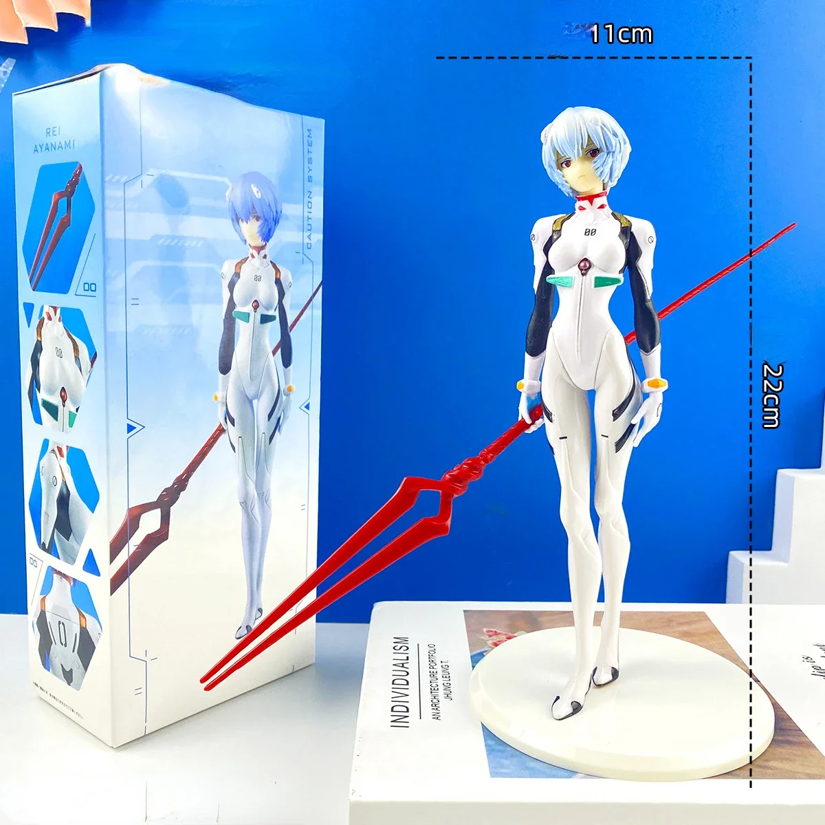 22 cm Neue Neon Genesis Evangelion Ayanami Rei Figur Spielzeug Cartoon Nette Combat Edition Rei Sexy Mädchen PVC Modell Geschenk spielzeug