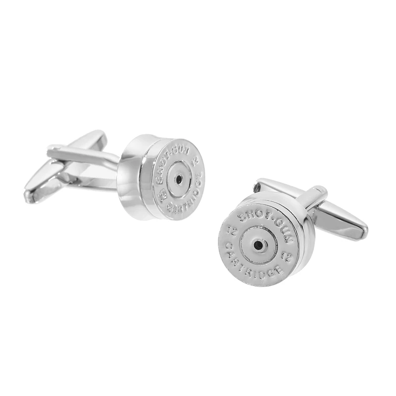 WN French men\'s shirt Cufflinks High quality brass silvery bullet Cufflinks