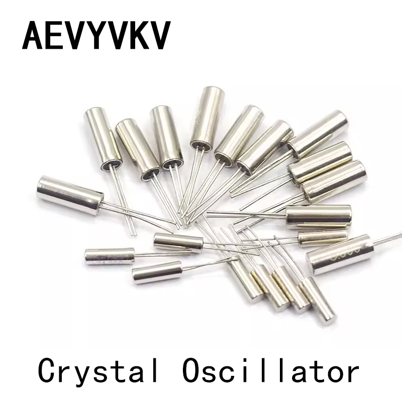 10PCS Cylindrical Passive Crystal Oscillator Quartz  32.768K DIP 2Pin Quartz Crystal 6M 12M 32k 24M 32.768M Hz 3x8 3*8 2x6 2*6mm