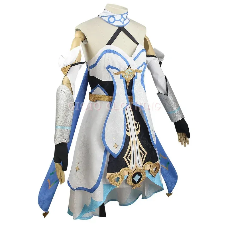 Genshin Impact Lumine Costume Cosplay Parrucca uniforme di carnevale per adulti Anime Costumi per feste di Halloween Gioco per donne in maschera