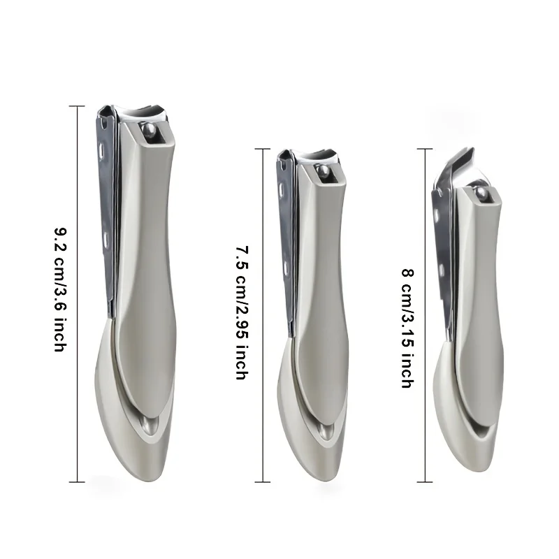 Nail Clippers Stainless Steel Anti Splash Fingernail Cutter Manicure Tools Bionics Design Nail Trimmer Pedicure Scissor
