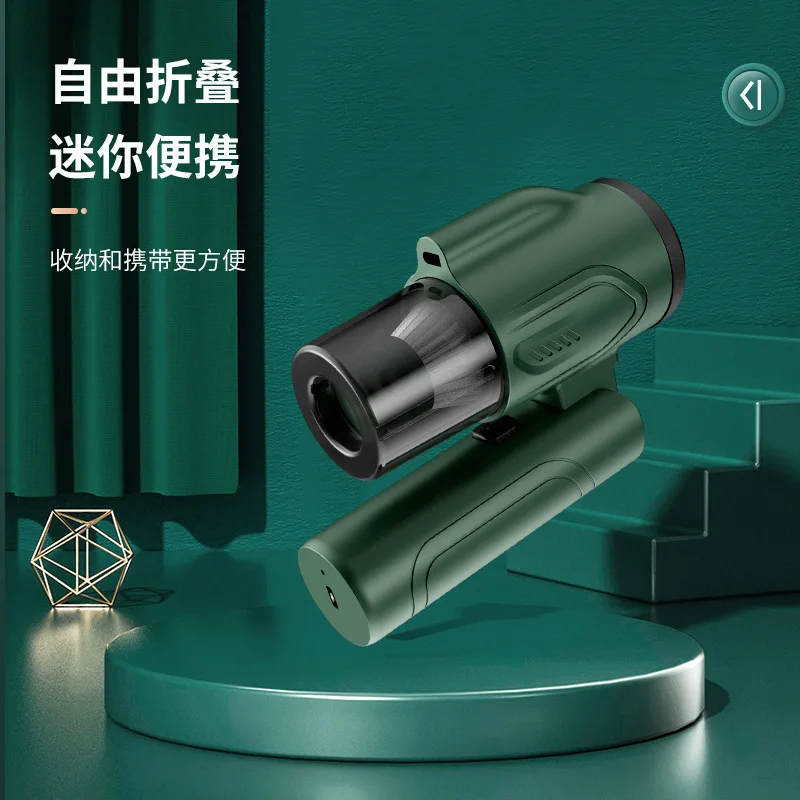 เครื่องดูดฝุ่นในรถยนต์แบบพับได้กําลังสูงแบบพกพาข้ามพรมแดนเป่าและดูดฝุ่นไร้สายสามในหนึ่งเดียว