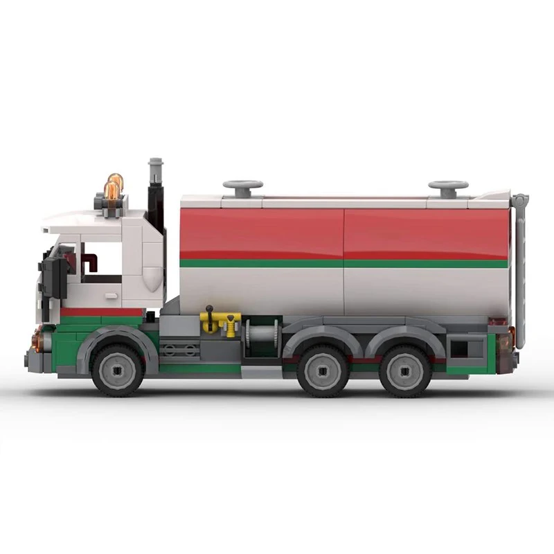 MOC-92111 puzzle block children's creative brick toy set engineering car series old style oil tank truck boy car model gift