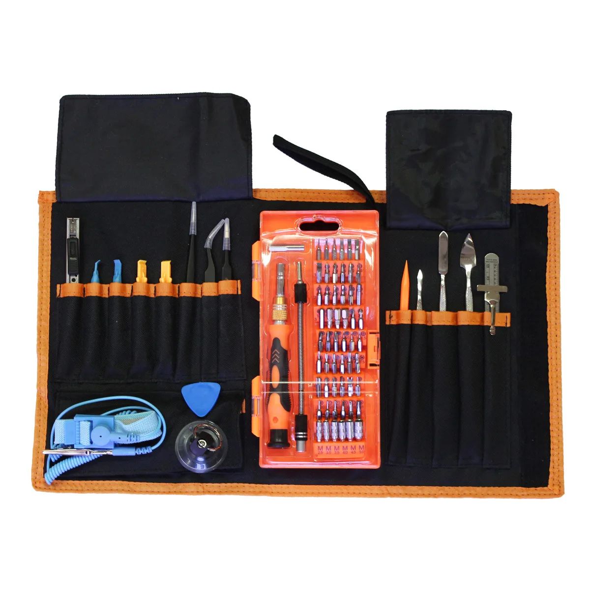 JM-P09 74-in-1 maintenance work package, hardware tool combination screwdriver set, mobile phone disassembly and assembly tool