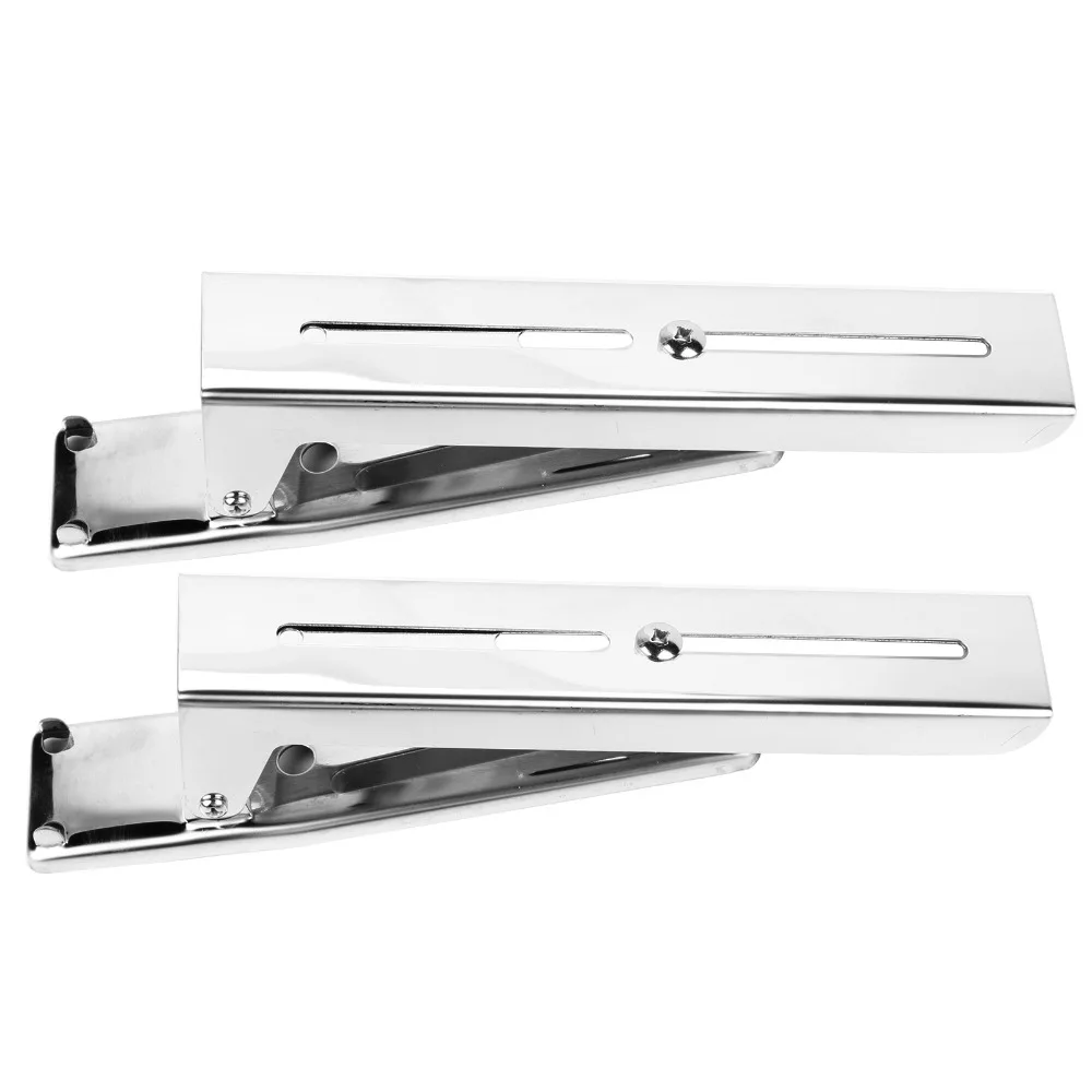 2PCS Practical Stainless Steel Microwave Oven Bracket Adjustable Load 55 Lb Oven Shelf Stretch Bracket Kitchen Storage