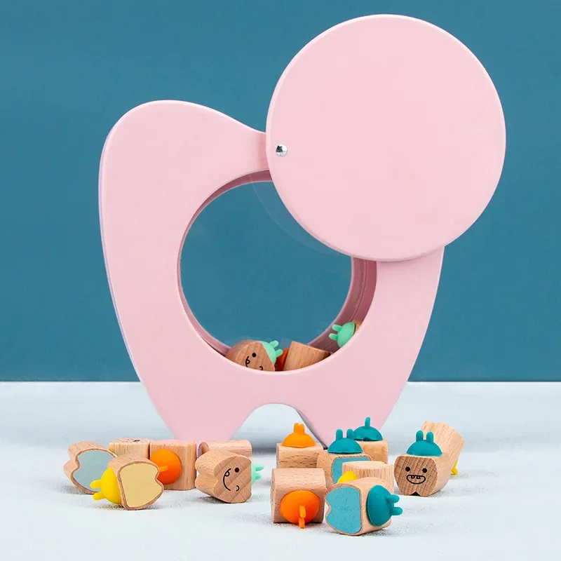 Scatola per denti per bambini scatola in legno per denti per bambini confezione regalo per Baby Boy Baby denti scatola per ricordo organizzatore dente scatola per fata M