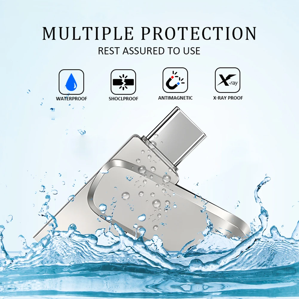 For Xiaomi 2tb USB Flash Drives 1tb 512gb USB 3.1 OTG High-Speed PenDrive Metal Waterproof Portable USB Memory For Computer