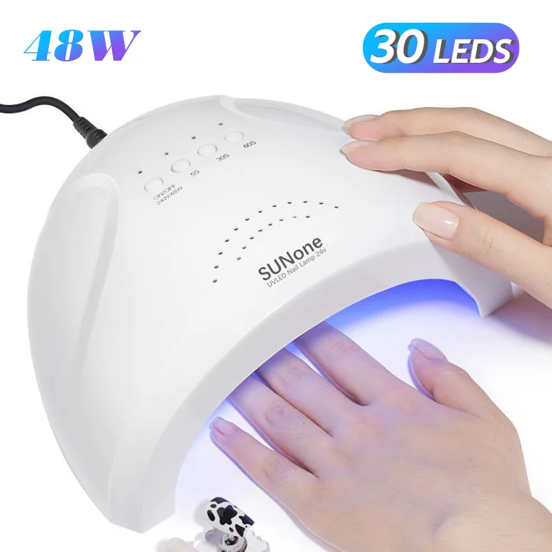 48W UV LED Lamp for Nail 30 LEDs Nail Dryer with 3 Timer Settings Professional UV Cabin Manicure Lamp Nail Art Tools