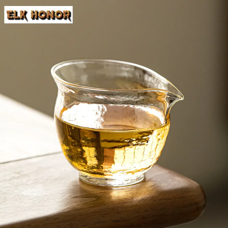 200ml Bent Moon High Borosilicate Glass Tea Pitcher Pour Tea Cha Hai Dispenser Justice Cup Oolong Tea Fair Mug Teaset Supplies