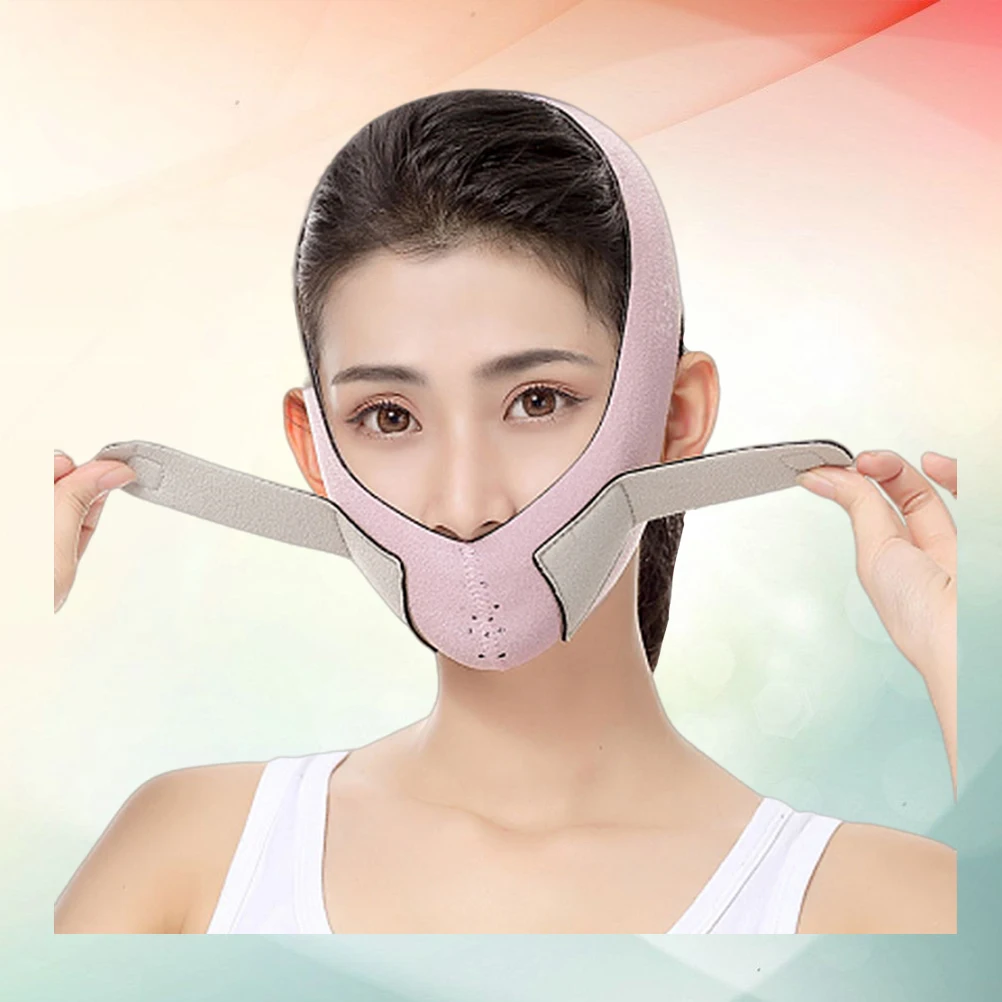 

Thin Belt V-Shaped Support Strap Elastic Skin-Friendly Comfortable Sleep Chin Bandage for Radiant