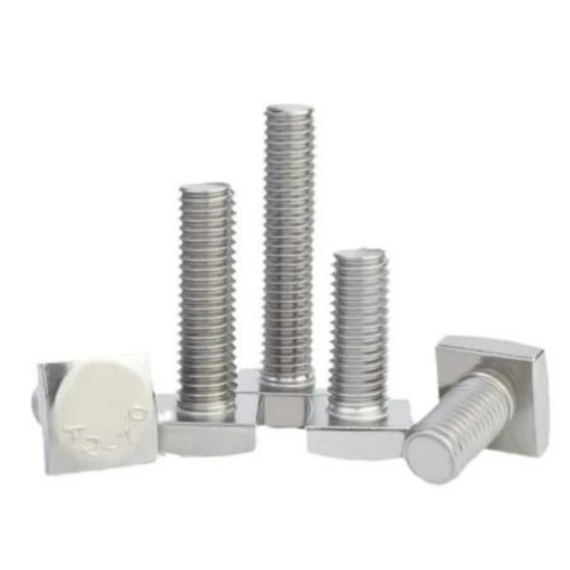 4-100pcs M4 M5 M6 M8 M10 M12 304 Stainless Steel GB35 Square Head Bolt Small Square Head Four Corner Screw