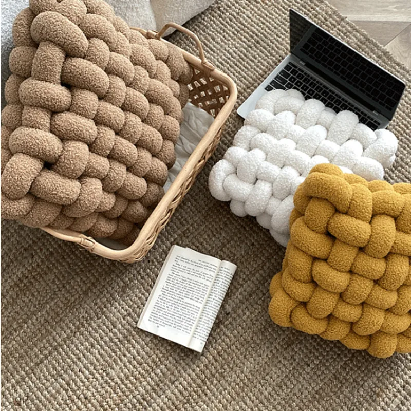 Cojín con nudo INS nórdico suave para niños, almohada creativa de peluche para cama, Banco de salón, decoración del hogar, dormitorio, coche, regalo elástico, 1 unidad, SW