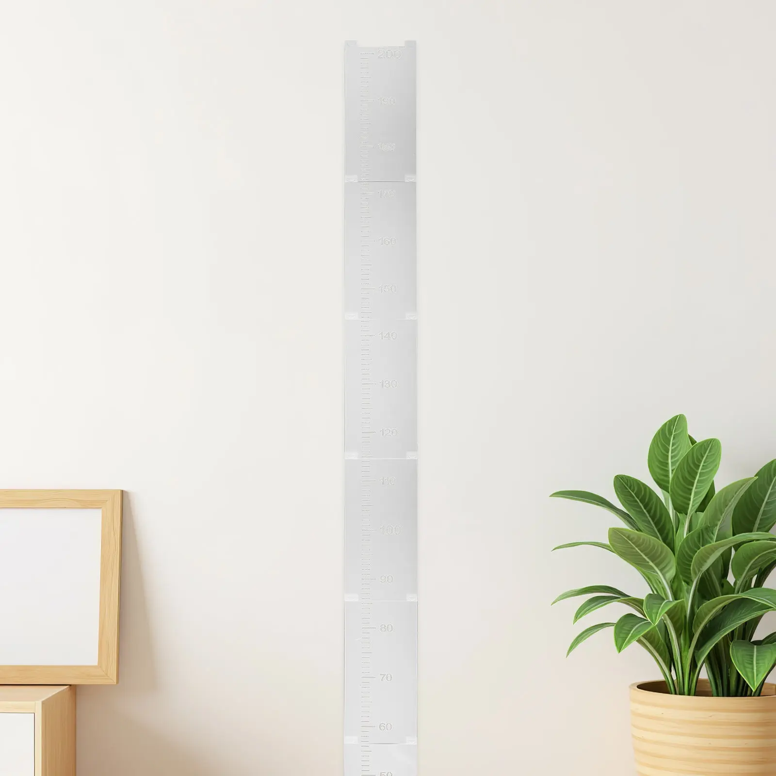 7Pcs Growth Chart Stencils Durable Plastic Hollow Scale Height Measuring Template for Wall Painting Growth Tracker