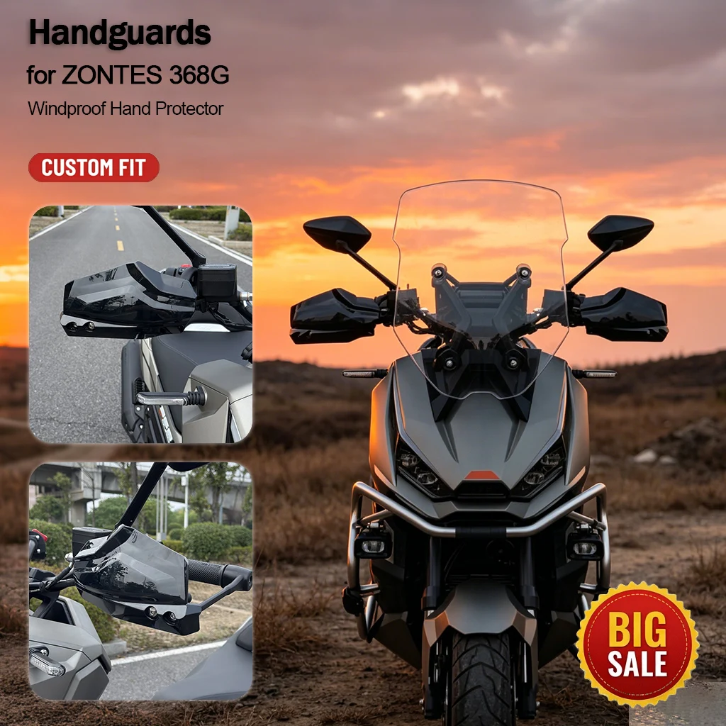 Widened Enlarged Windproof Handguards for ZONTES 368G Scooter Modified Front Handlebar Wind Shield Left & Right Handlebar Cover