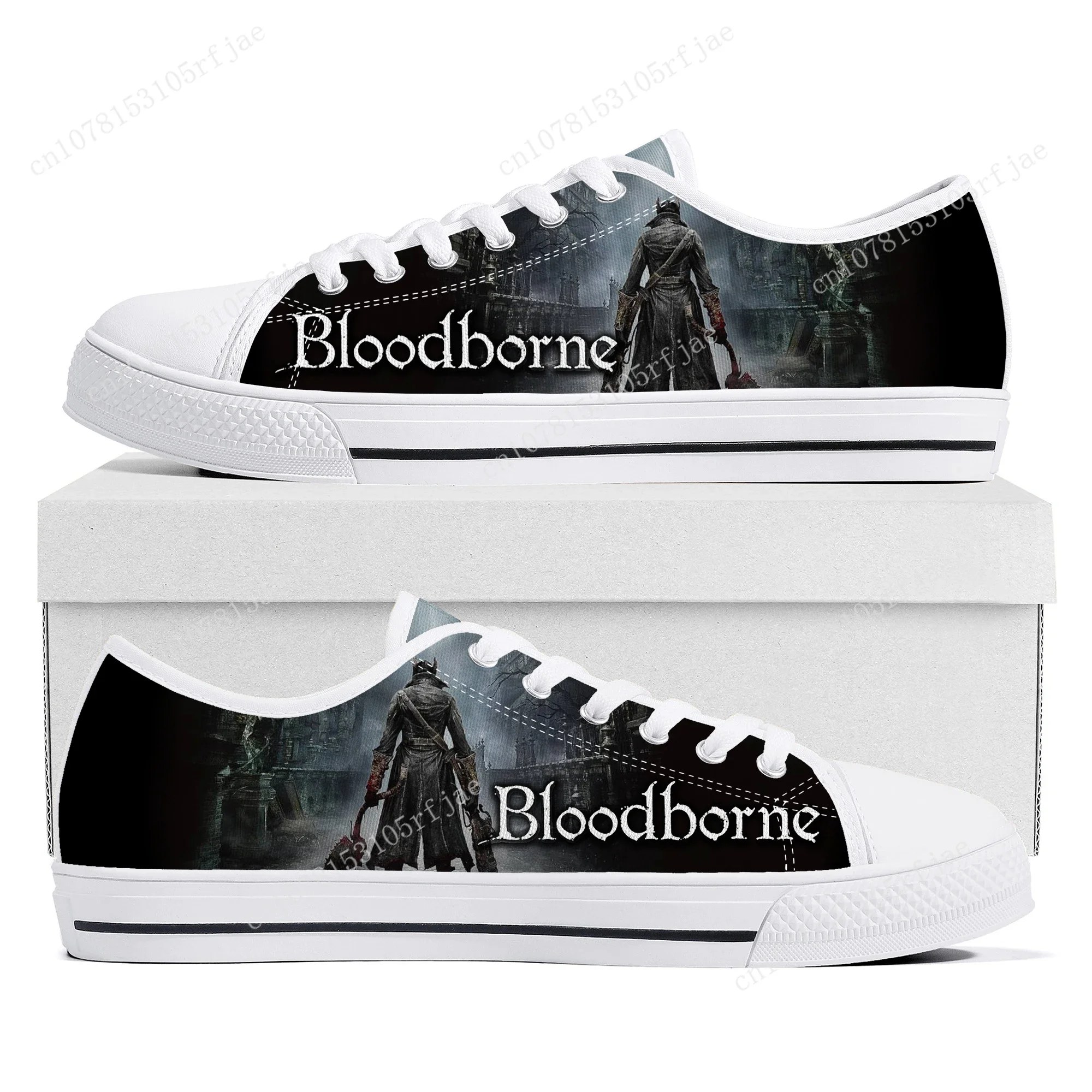 

Bloodborne Low Top Sneakers Hot Cartoon Game Womens Mens Teenager High Quality Fashion Canvas Sneaker Couple Custom Built Shoes