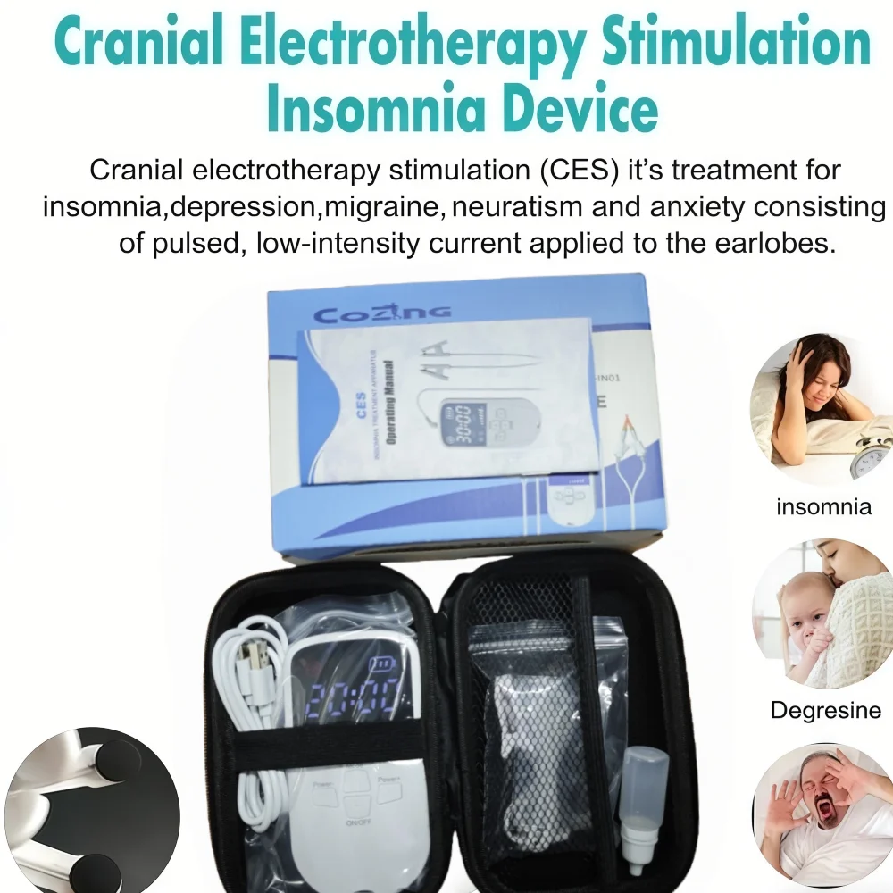 

Alpha Vagus Nerve Stimulator for Sleep & Anxiety CES Microcurrent Device Fast-Acting Depression Relief improve sleep helper