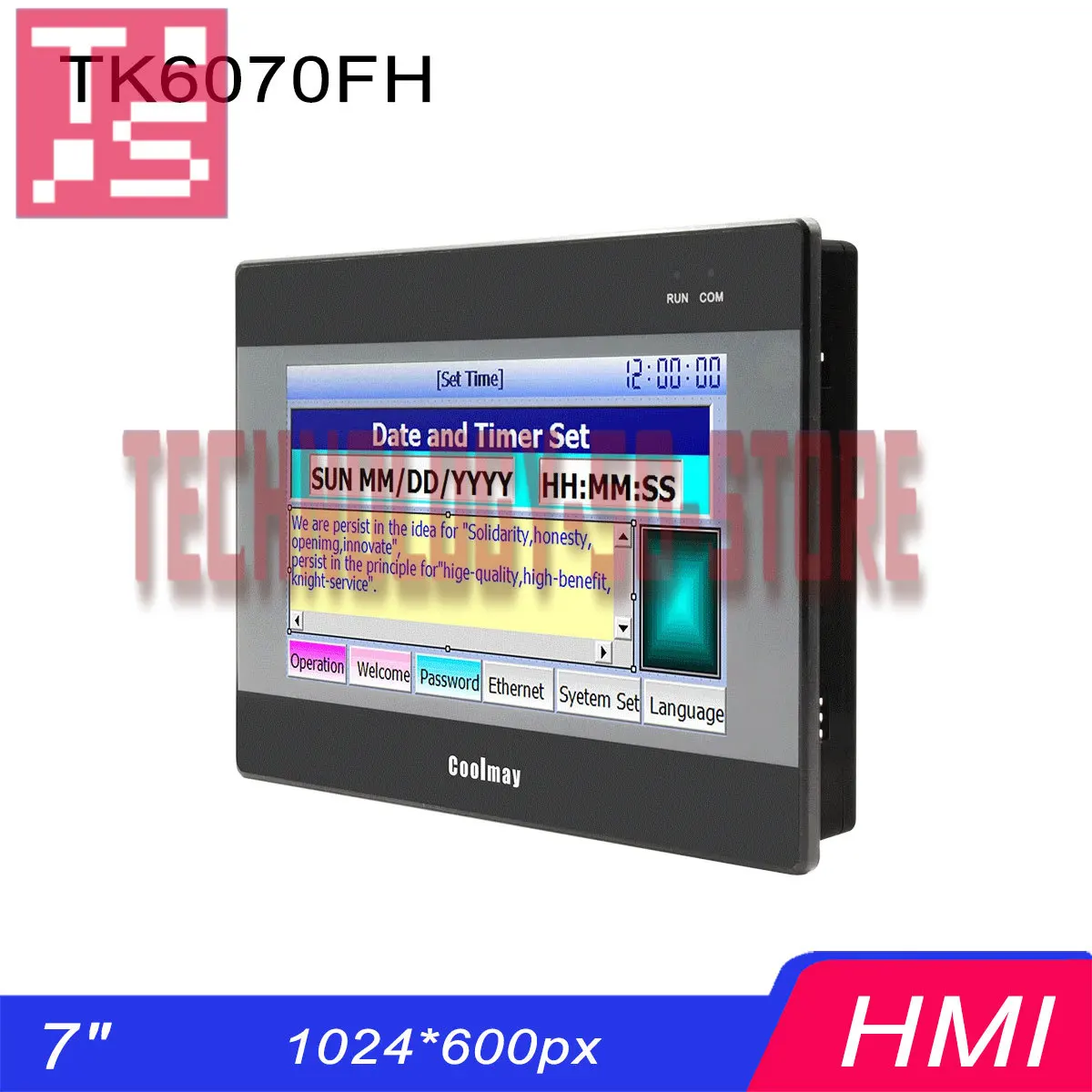 

Coolmay TK6070 TK6070FH Wifi 7 Inch HMI Display Screen Panel Human Machine Interface Display Calendar Support Sealed in Box