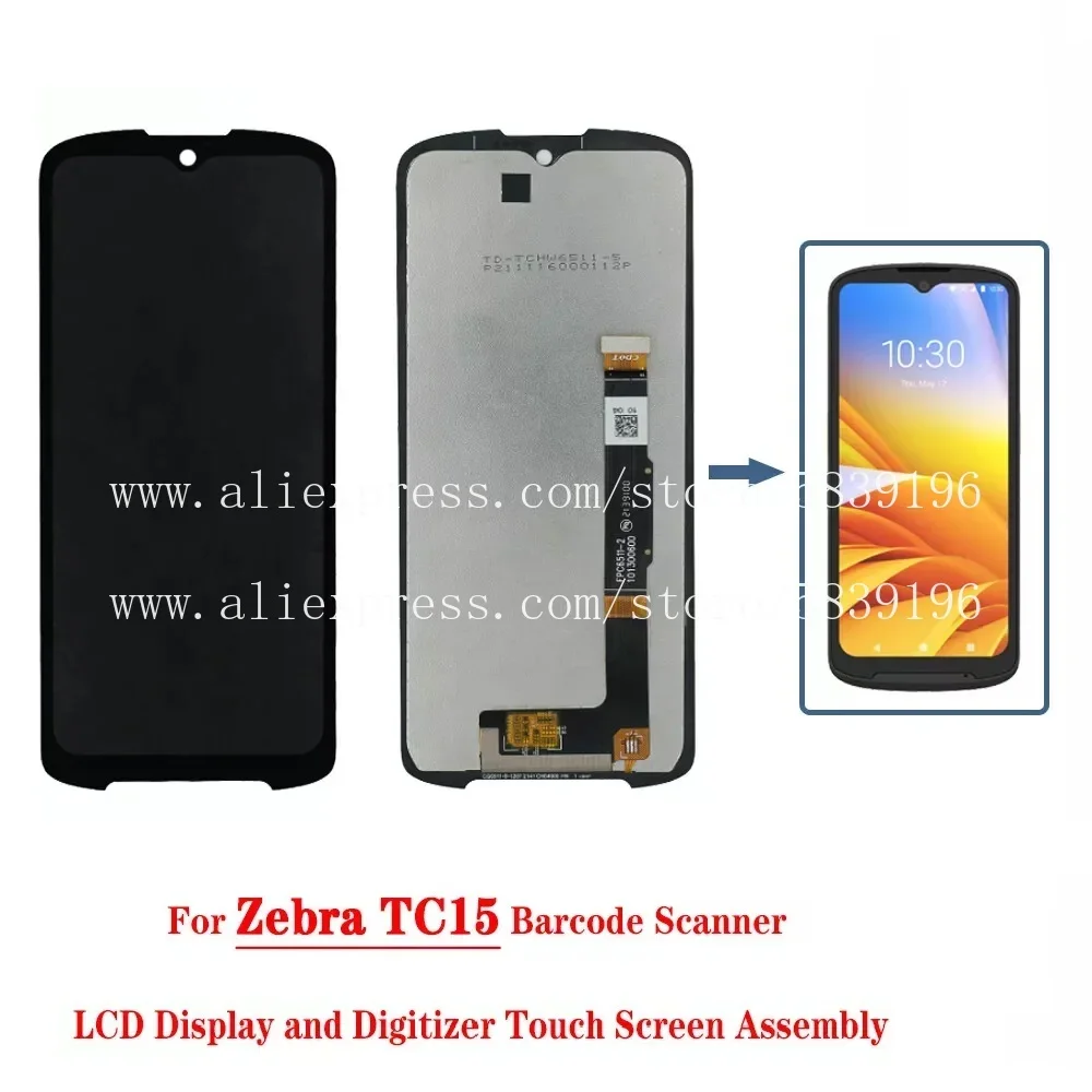 LCD with Touch Screen for Zebra TC15 Scanner Display