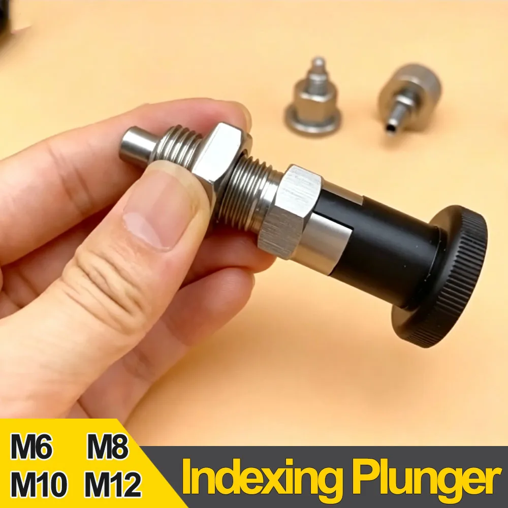 Indexing Plunger Locking Type Spring Loaded Detent Pin Carbon Steel M6 M8 M10 M12 Knob Index Bolt For Mechanical Equipment