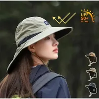 1Pc Unisex Summer Wide Brim Waterproof&Quick-drying Panama Caps Outdoor Visor Bucket Hats Mesh Breathable Sun Hat with Neck Flap
