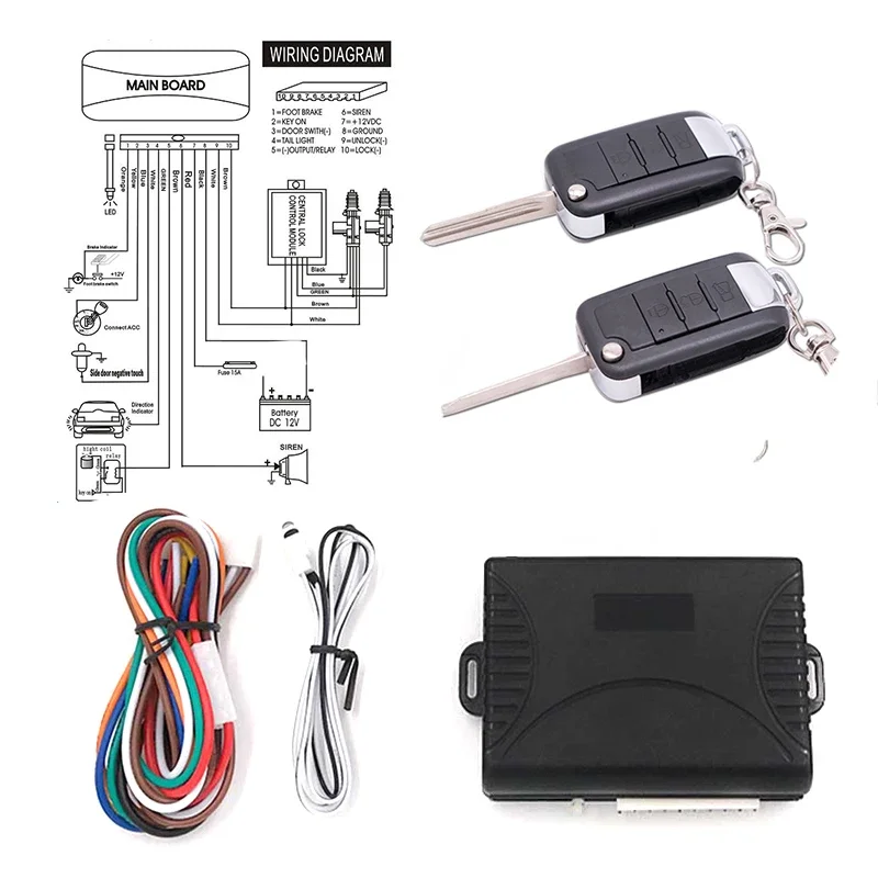 

for Honda Car Alarm System Auto Remote Central Kit Door Lock Locking System with Key Central Locking with Remote Control