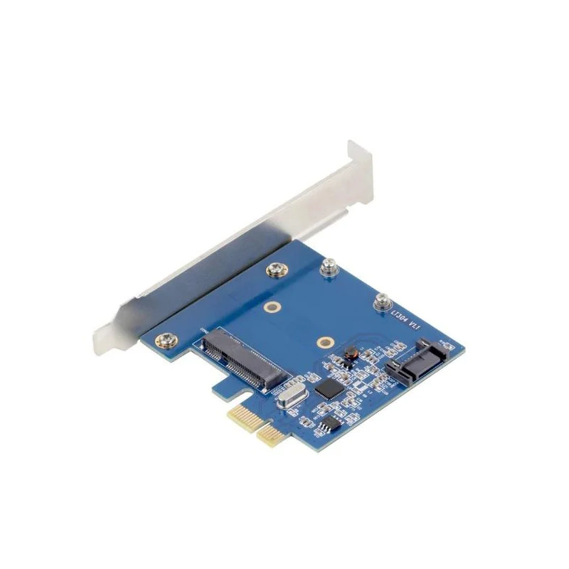 PCI Express X1 to MSATA SSD SATA 3.0 Combo Expansion Card 6Gbps ASM1061 Chipset PCIE SATA Converter Adapter Card for PC Desktop