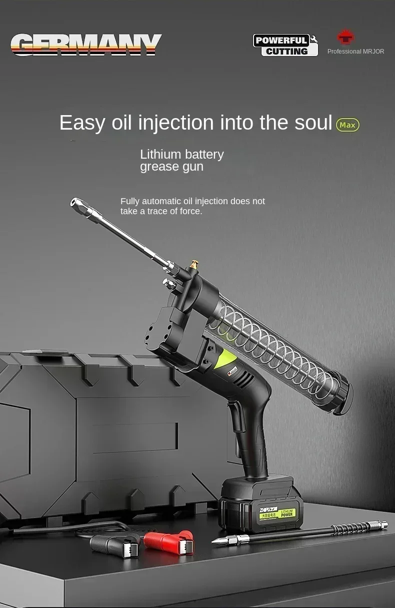 110V/220V Professional Electric Grease Gun With High-pressure Lithium Battery For Excavators BCD
