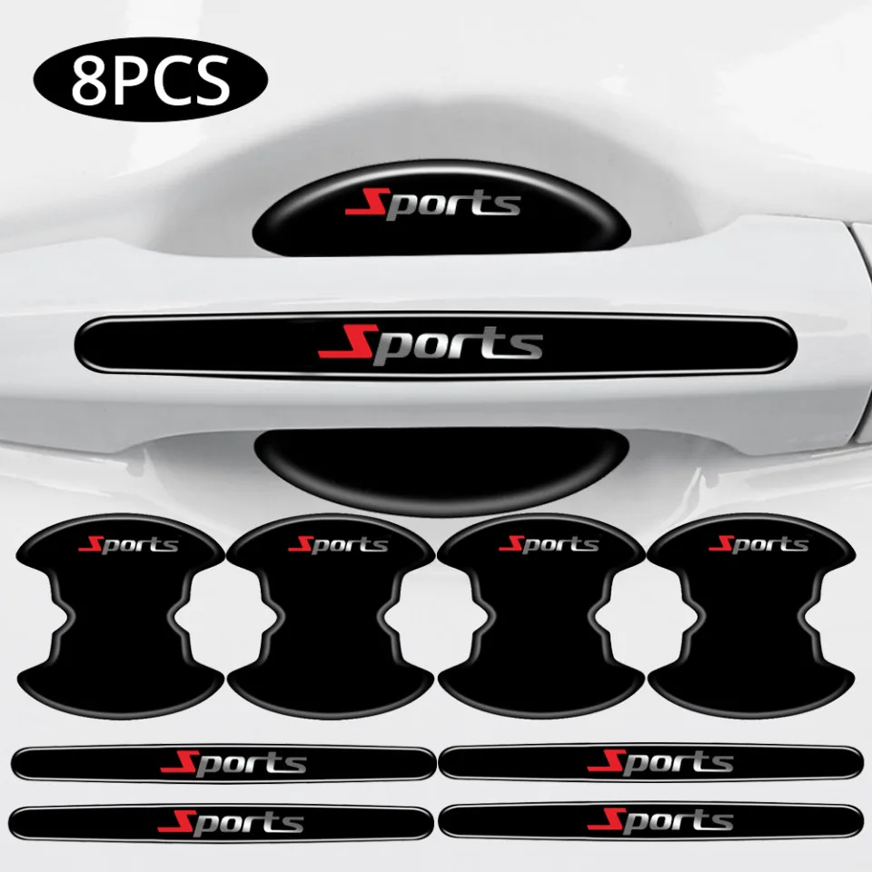 

8pcs Car Door Bowl Protection Stickers Car Door Handle Anti Scratch Protection Strip Decoration Auto Exterior Accessories