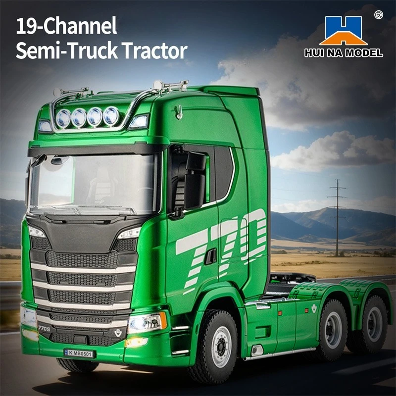 

HUINA 1501 770S 1502 1/18 RC Tractor 2.4G 19CH RC Engineering Trailer Truck with Lights and Sound System RC Car Model Toy Gift