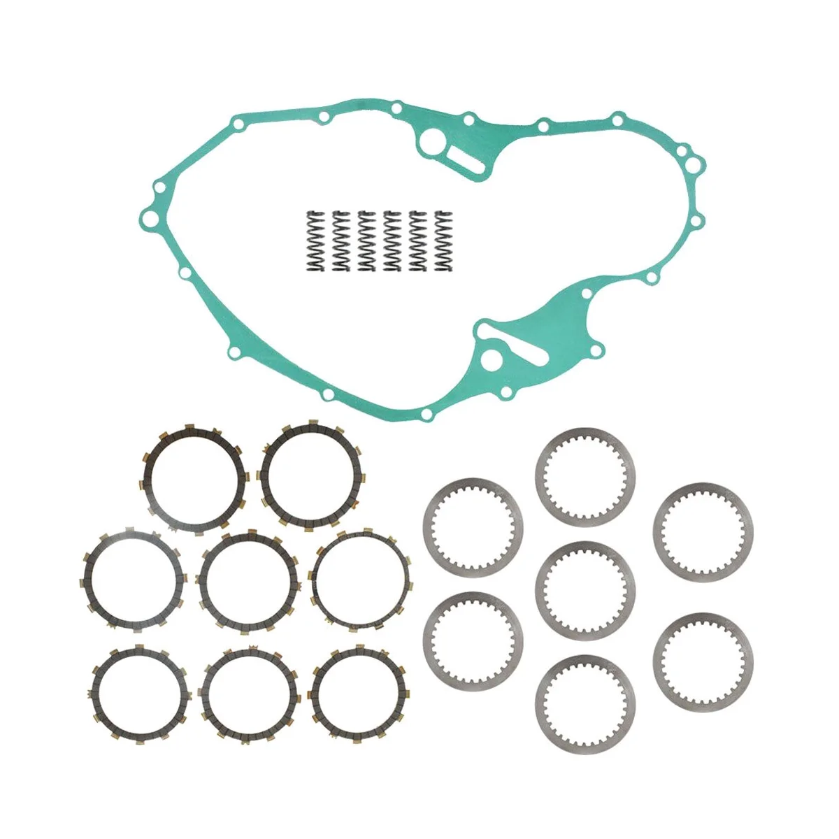 

For 06-18 700 700R Clutch Kit Fiber Friction Discs+Springs+Gasket 5TG-16331-00-00