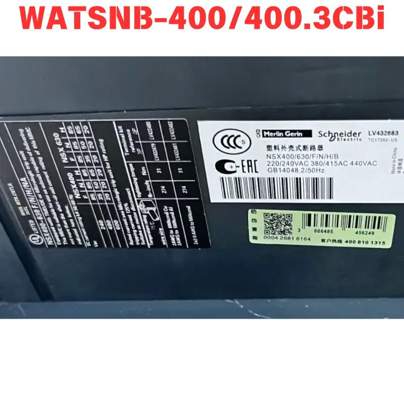 Used OEM disassembled parts WATSNB-400/400.3CBi Schneider dual power controller Functional test OK Fast delivery