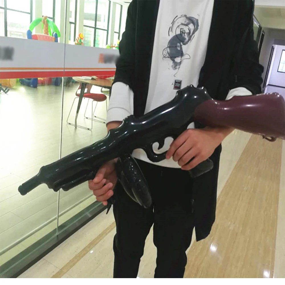 Opblaasbaar machinepistool gevechtsuitrusting opblaasbare nep jongens verjaardagsfeestje decoratie favoriete speelgoed voor kinderen